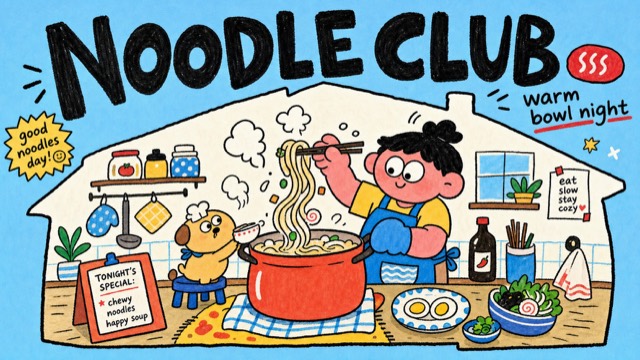 Sky Blue Home Life Doodle Poster Style preview