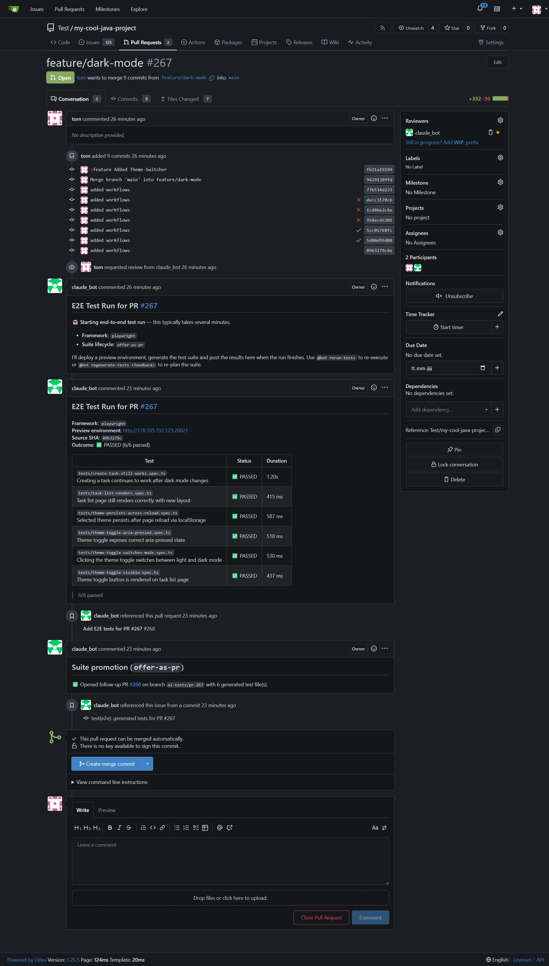 E2E Tests in a Pull-Request