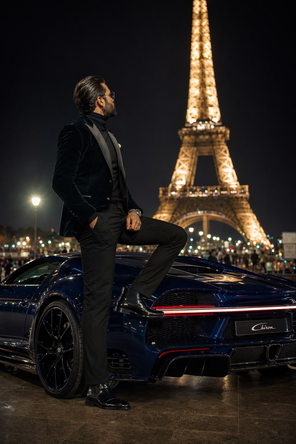 Eiffel Tower luxury night editorial
