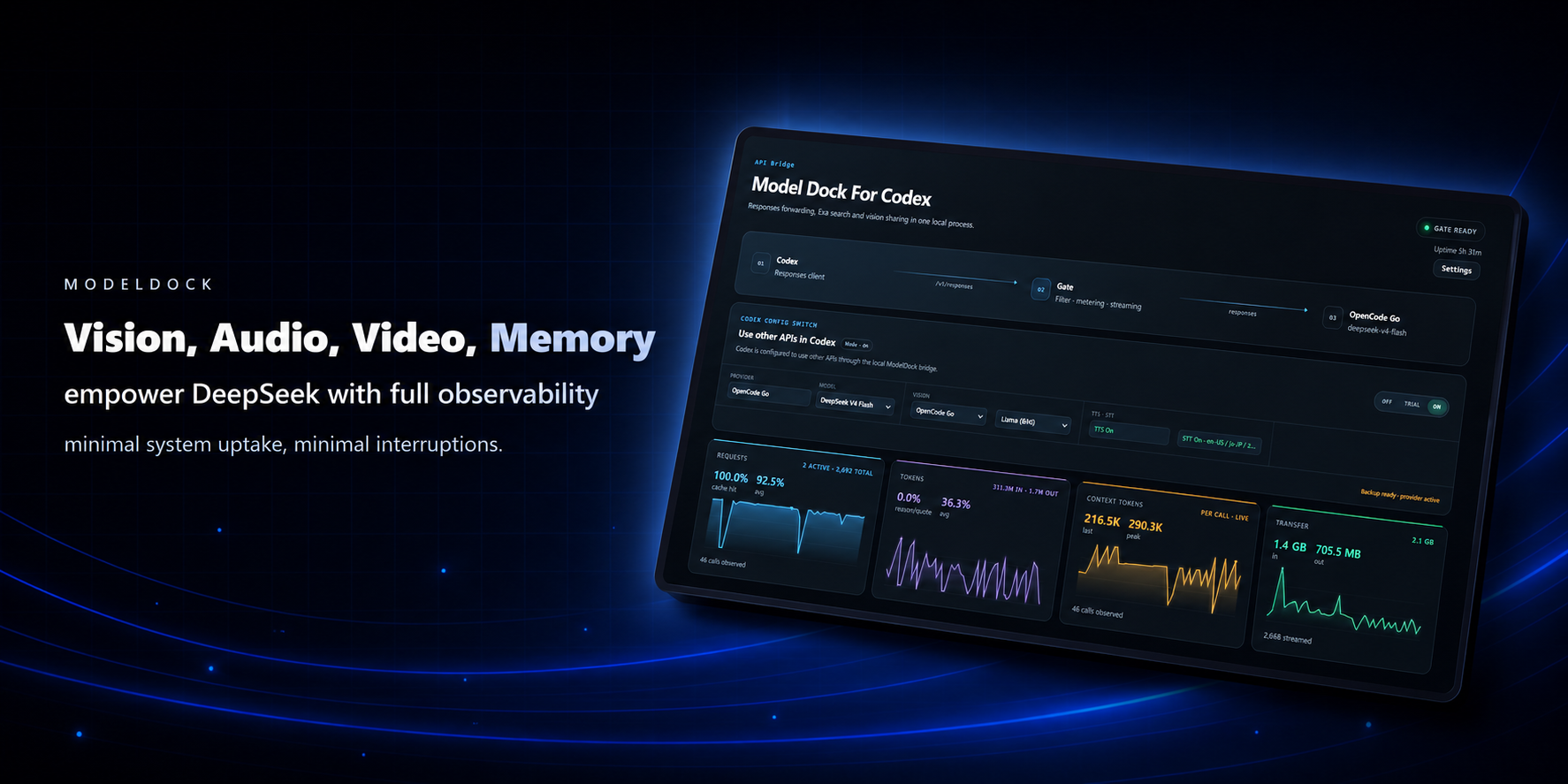 Vision, audio, video and memory - empower DeepSeek with full observability