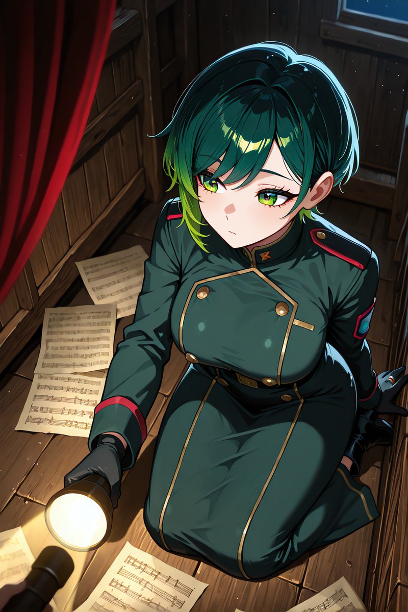 Comic / Storyboard - Anime Cadet Night Search Scene - Image 1