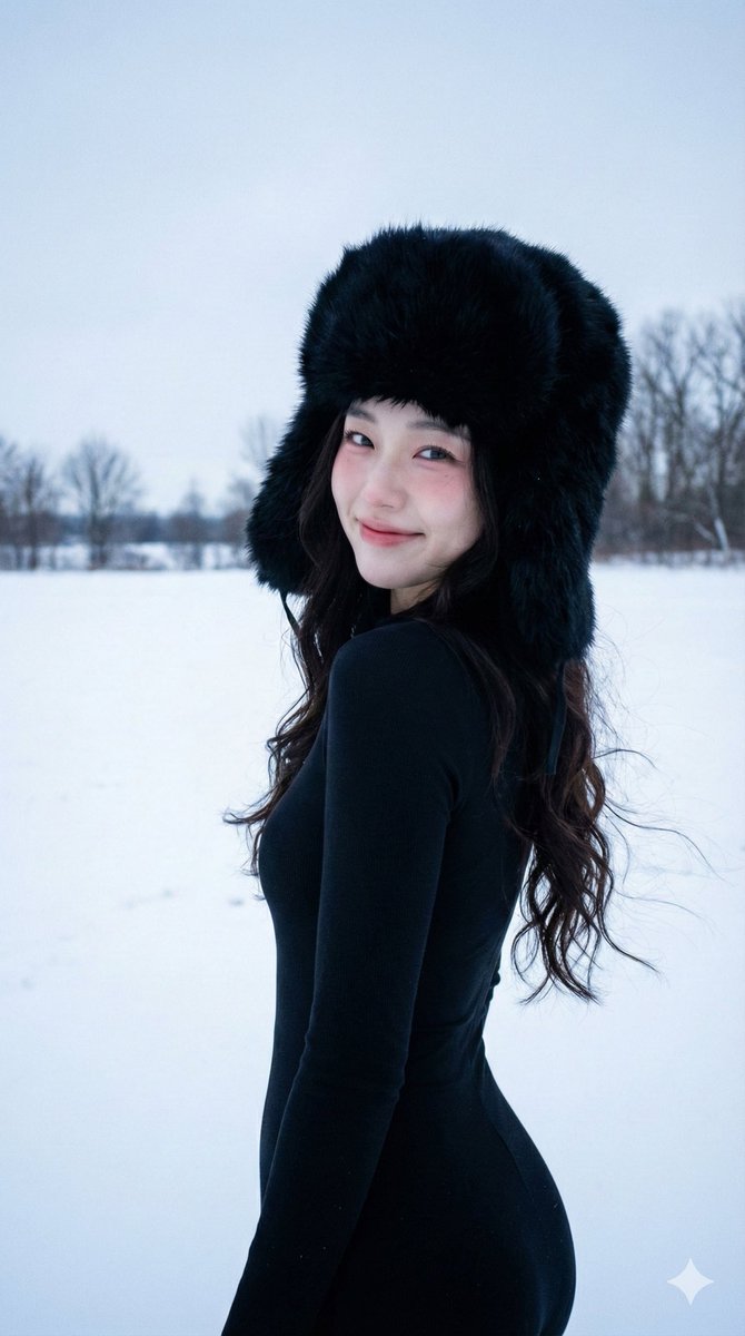 冬季雪景与韩国偶像