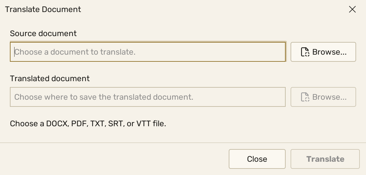 Document translation