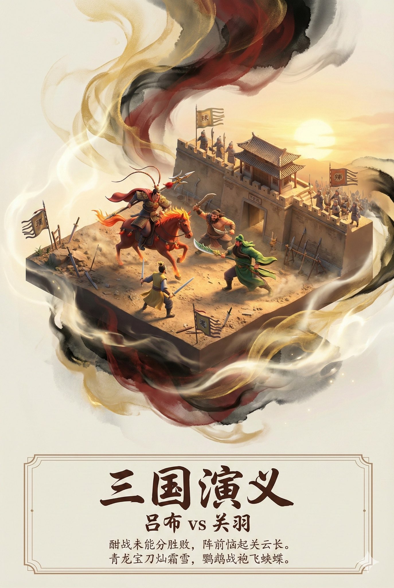 《三国演义》名场面3D海报设计