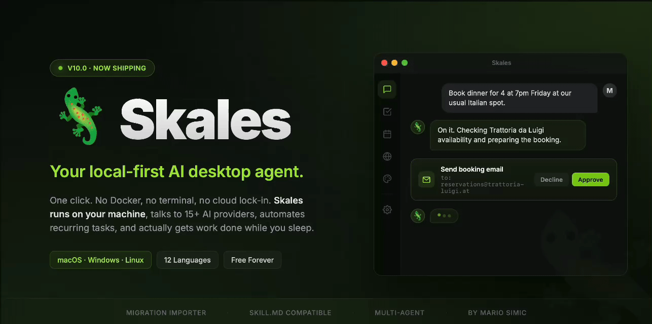 Skales - Local AI Desktop Agent
