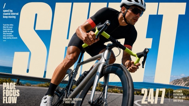 Sunlit Kinetic Block Type Photo Poster preview