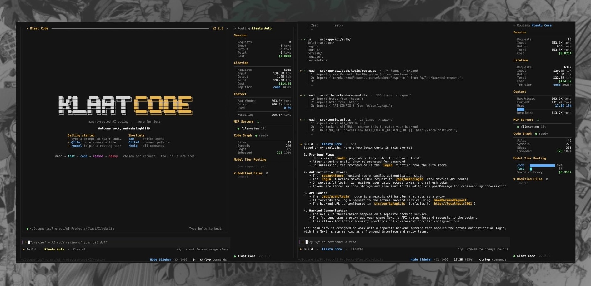 KlaatCode CLI demo