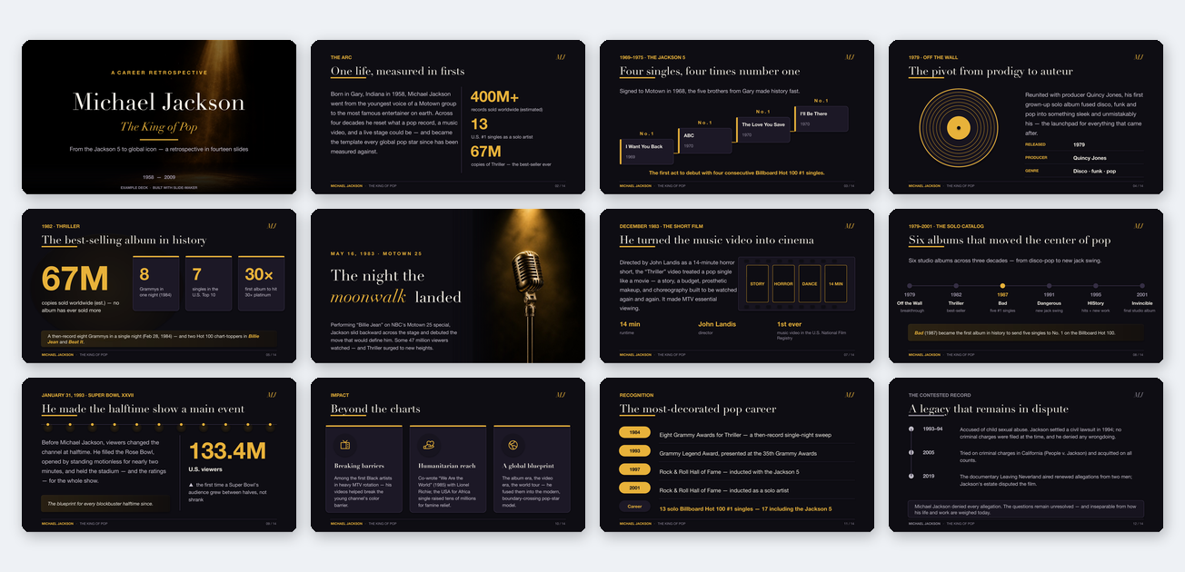 Biography / Brand Story template preview