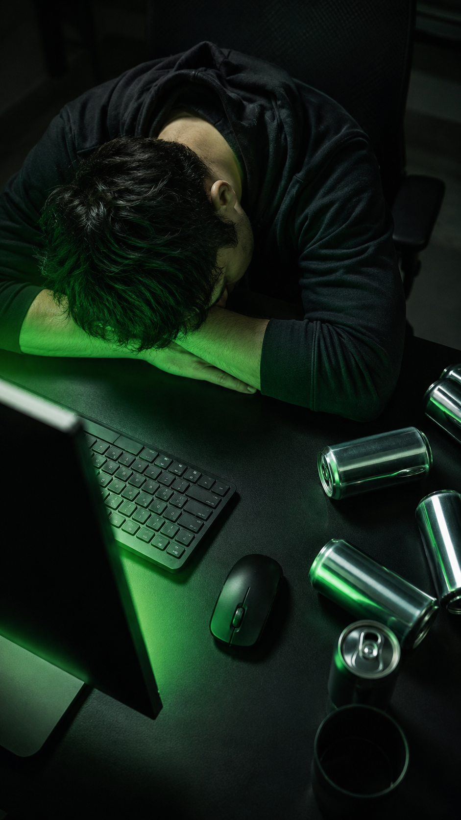 3pm Crash, Lit Desk