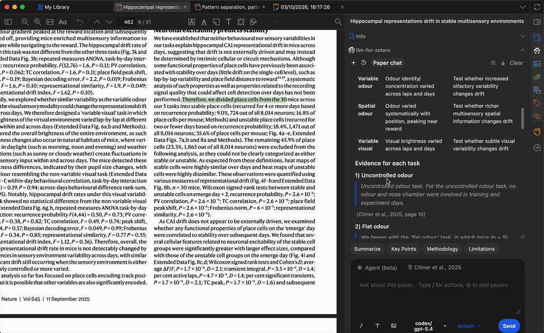 Animation showing one-click jump from an AI citation to the paper source