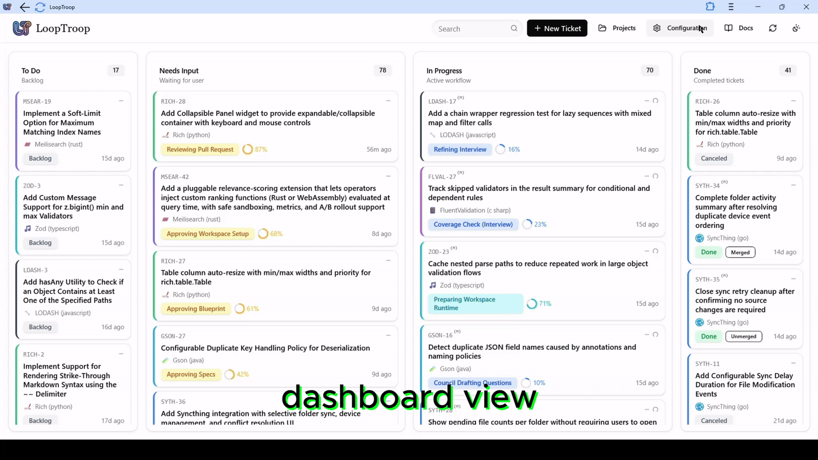LoopTroop workflow demo