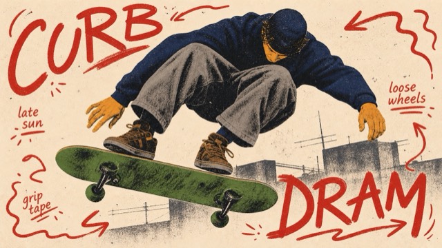 Teenage Skate Scribble Screenprint Poster Style preview