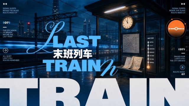 Dusk Cyan Layered Type Poster Style preview