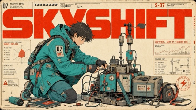 Turquoise Red Techno Manga Poster Style preview