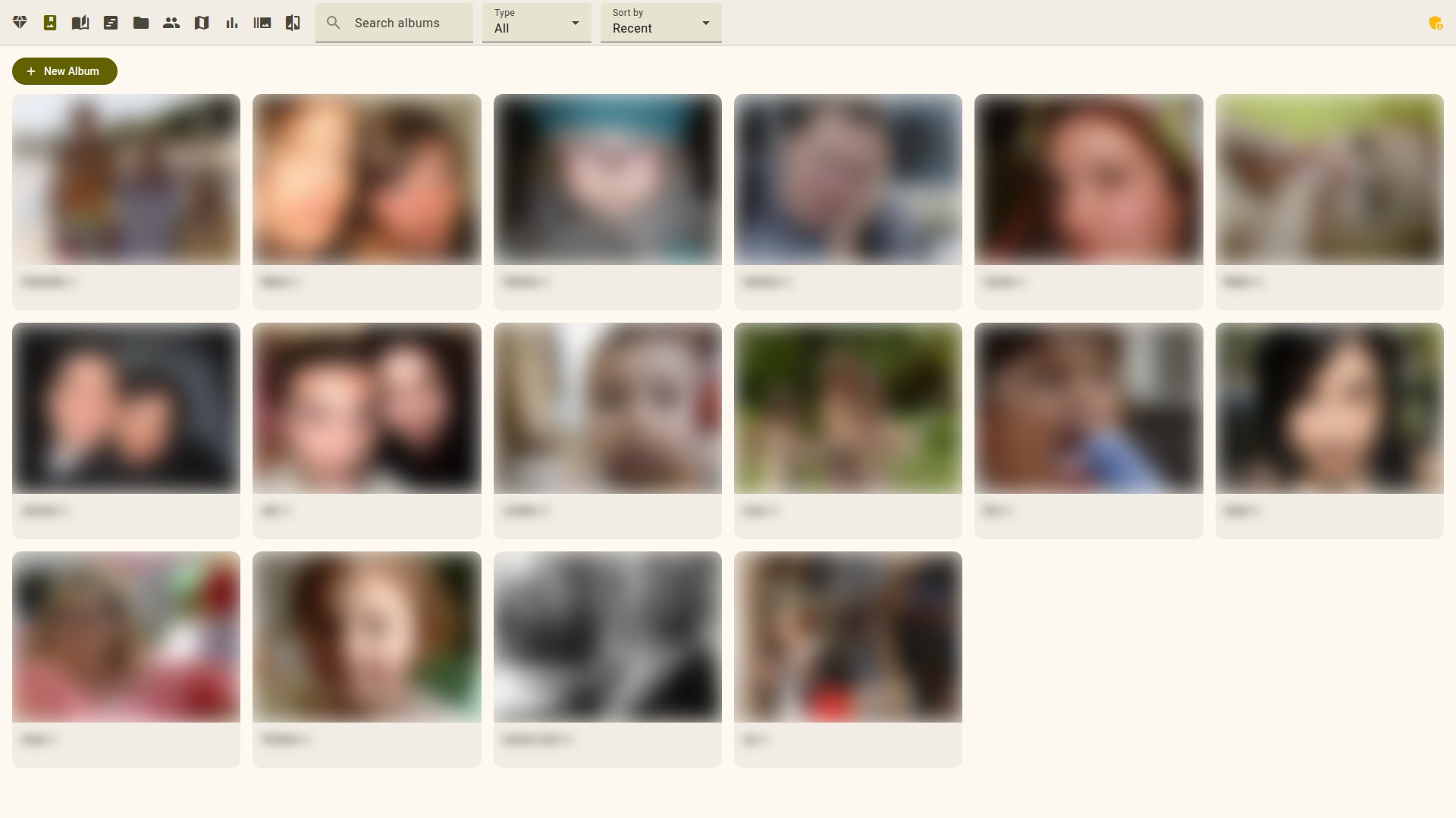 Albums — manual and smart collections