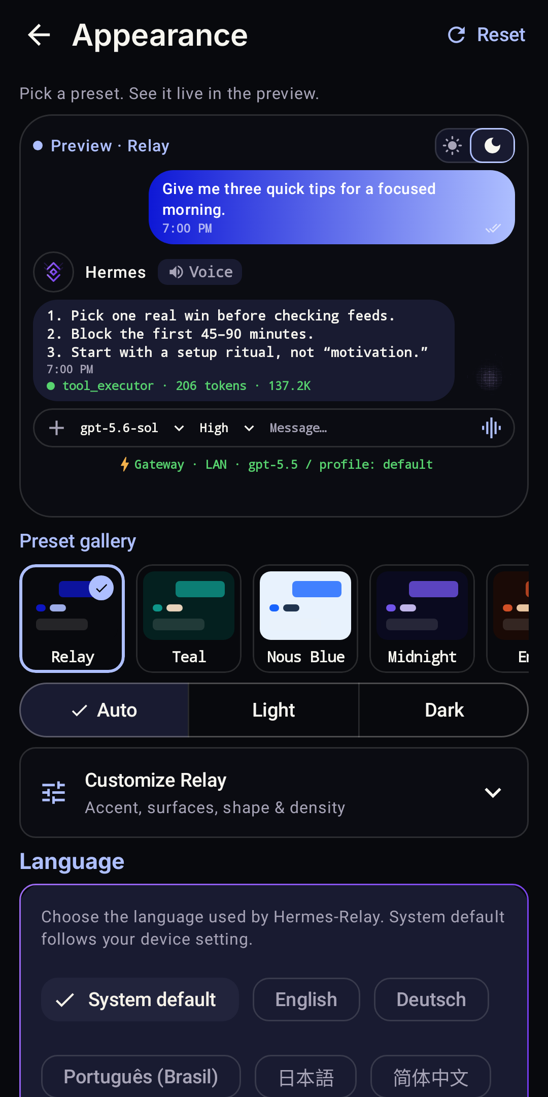 App themes