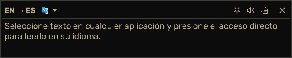 Quick Translate popup