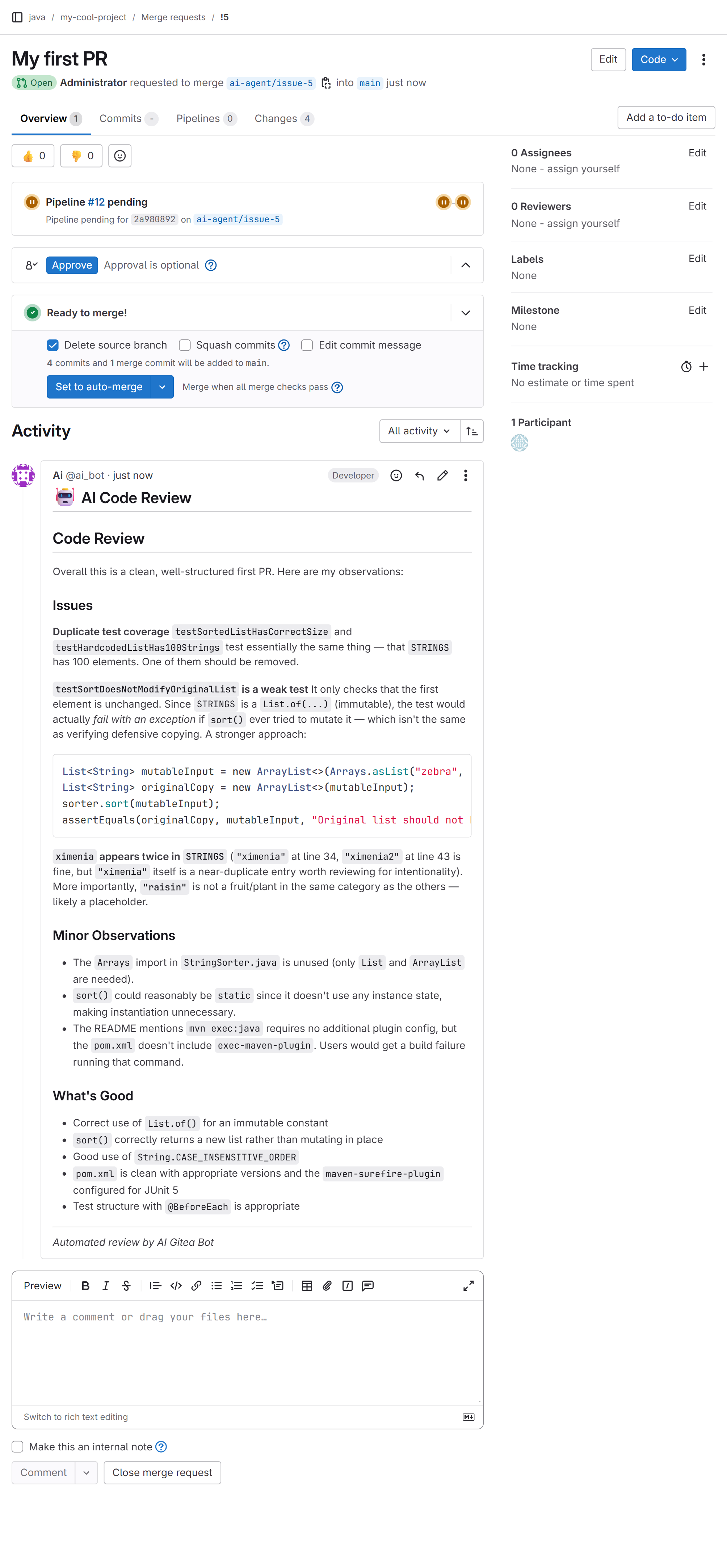 GitLab Code Review