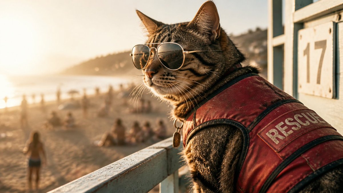 Social Media Post - Multi-Style Cat Lifeguard Prompts - Image 1