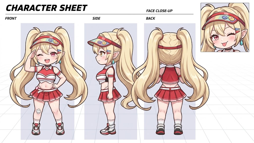 Comic / Storyboard - Dynamic Cheerleader Performance Shot - Image 1