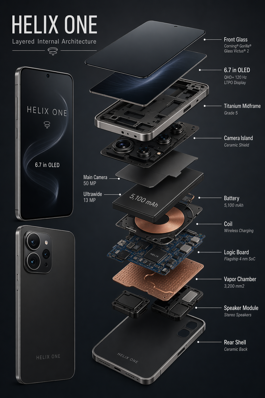 Smartphone Internals Layered View