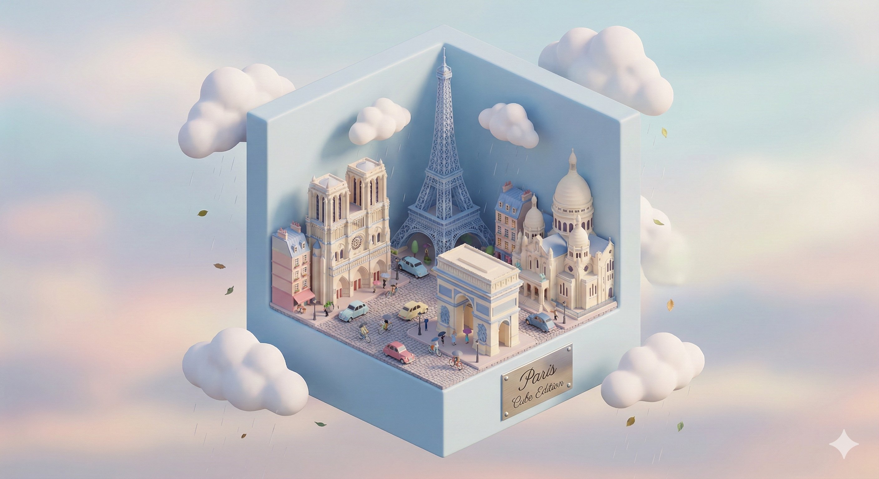 纳米香蕉Pro在GeminiApp上制作的3D城市立体模型