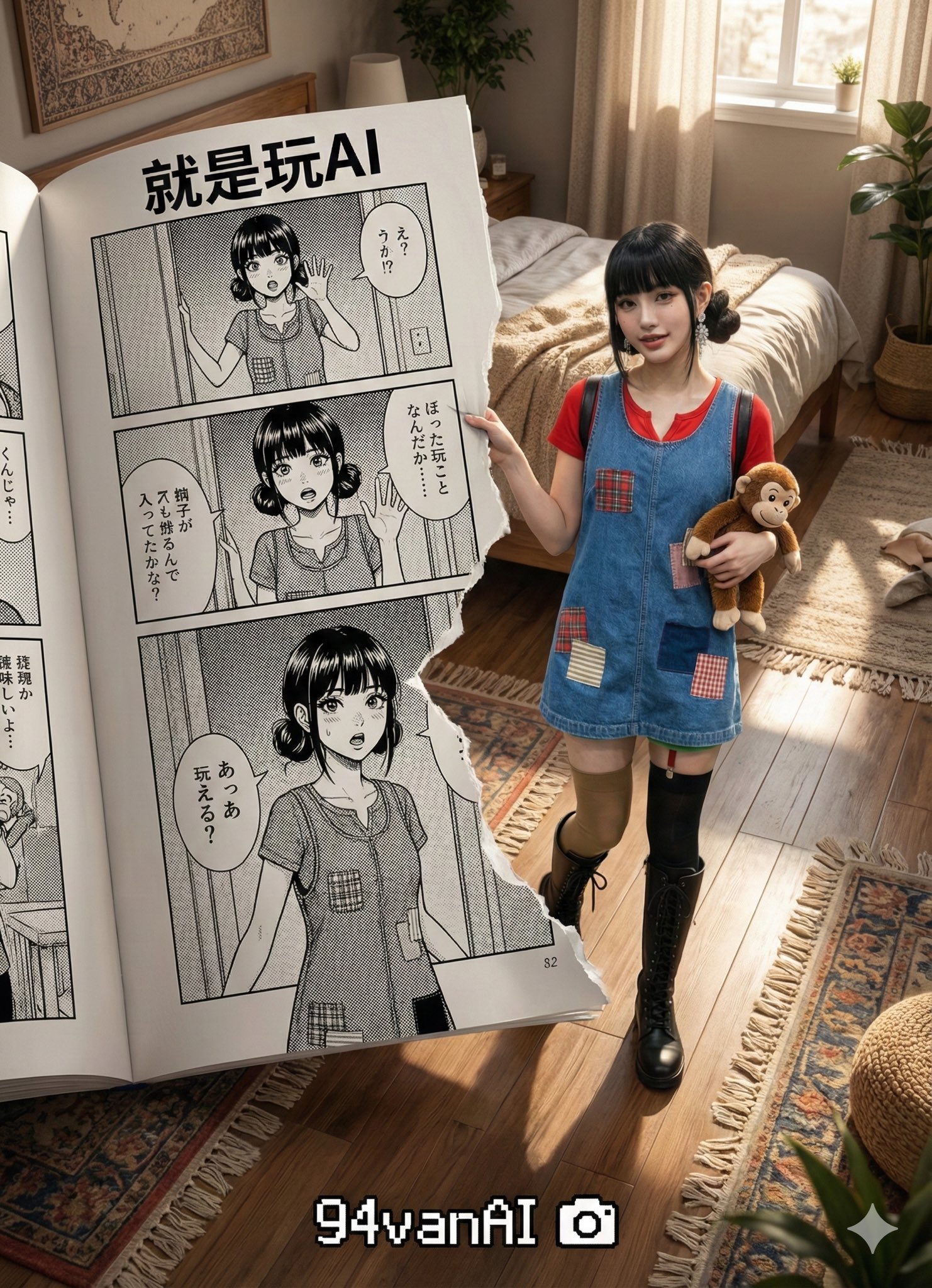 漫画书破窗主题提示词
