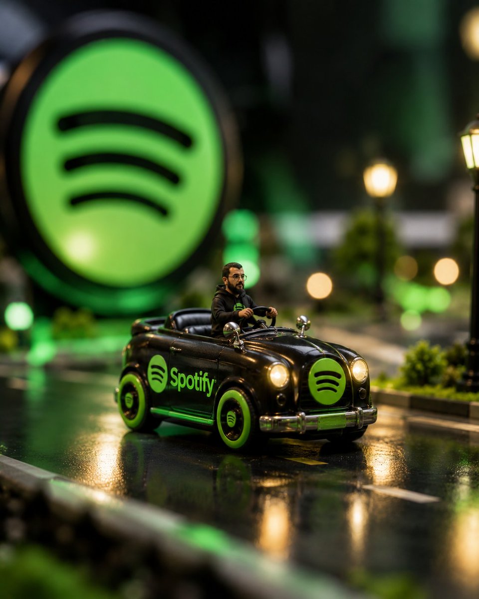 Product Marketing - Spotify Miniature Car Ad Scene - Image 1