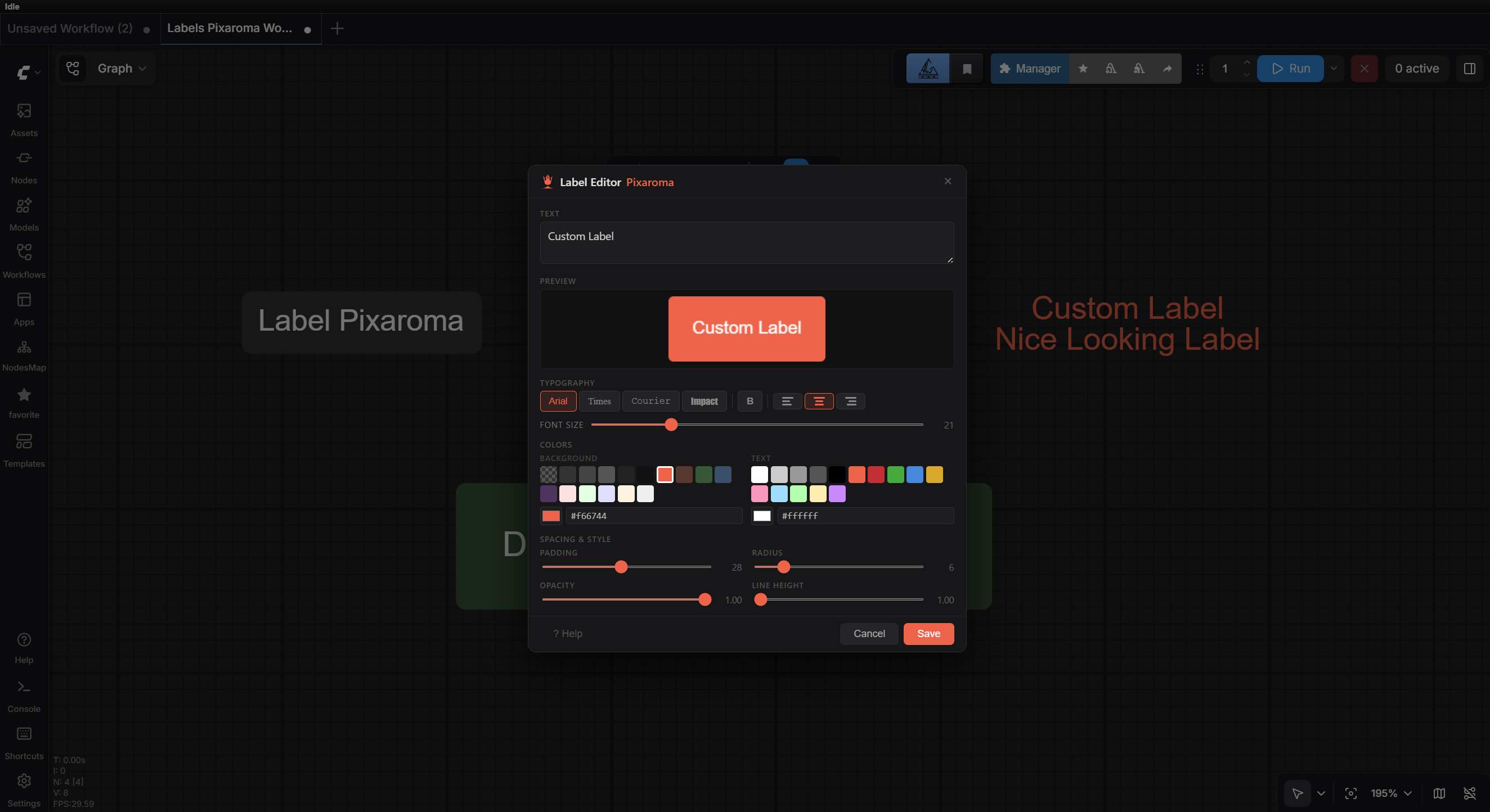 Labels Editor