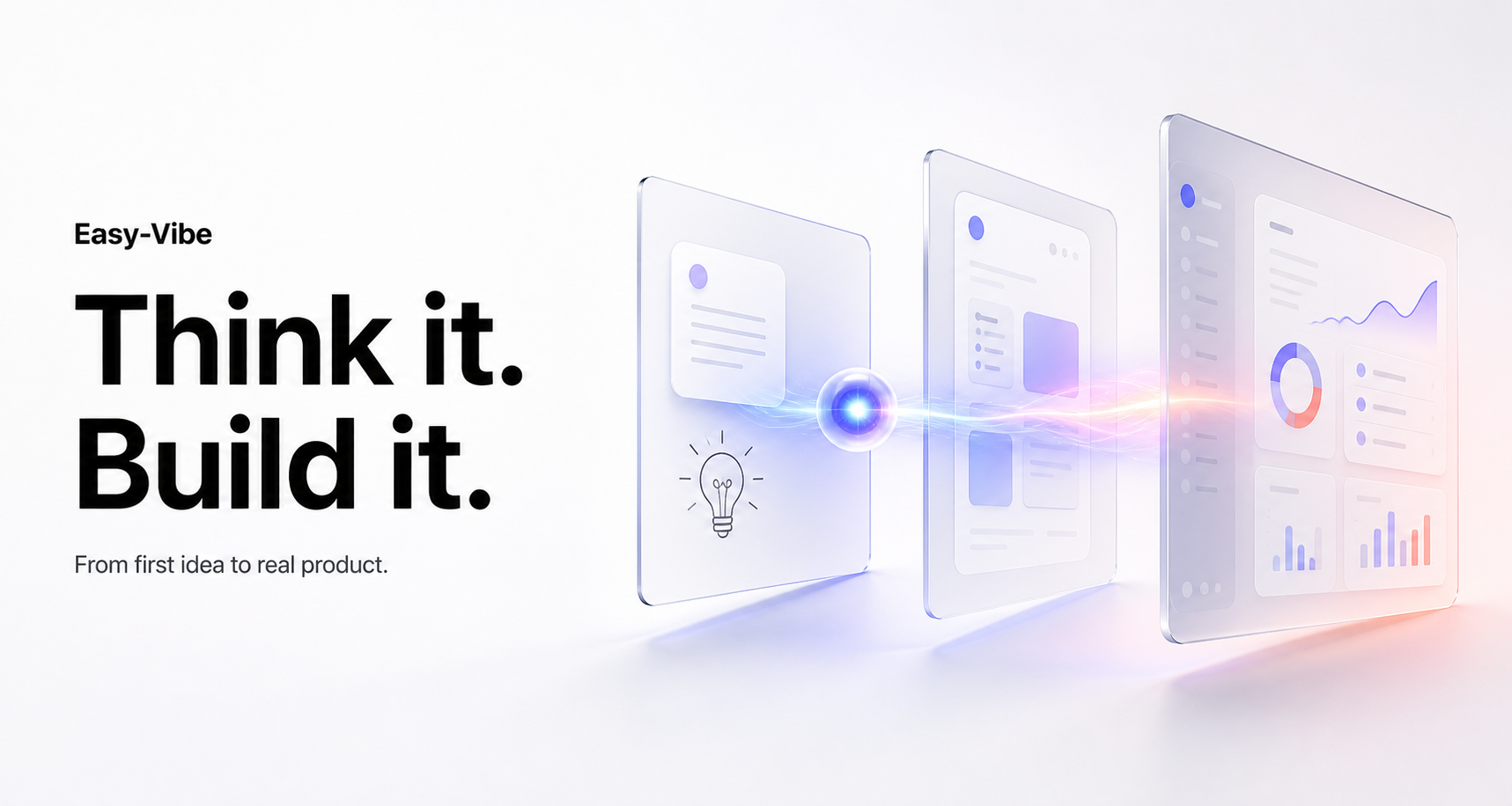 Easy-Vibe — Think it. Build it. From first idea to real product.