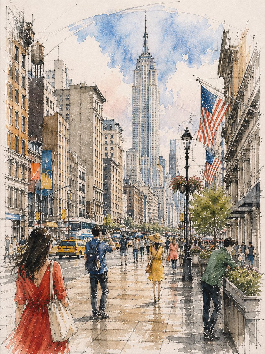 Infographic / Edu Visual - Architectural Watercolor Sketch - Image 1
