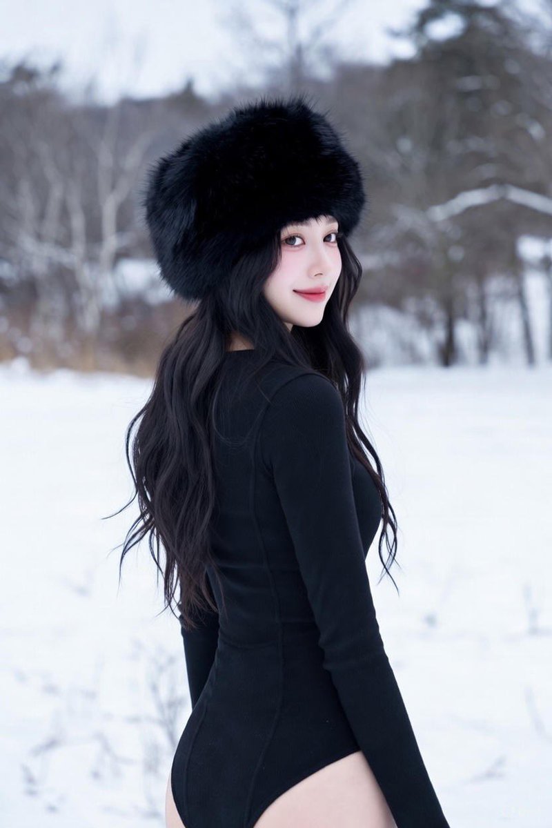 冬季雪景与韩国偶像