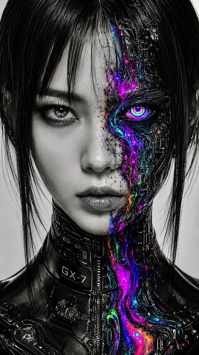 Profile / Avatar - Surreal Glitch Cyber-Organic Portrait - Image 4