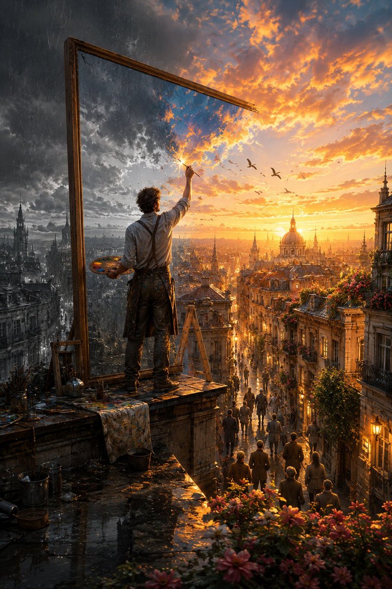 YouTube Thumbnail - The Painter Who Finished the Sky - Image 1