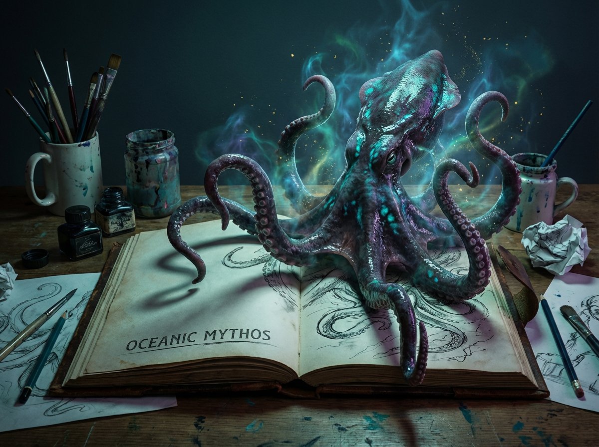 魔法书页中的立体生物