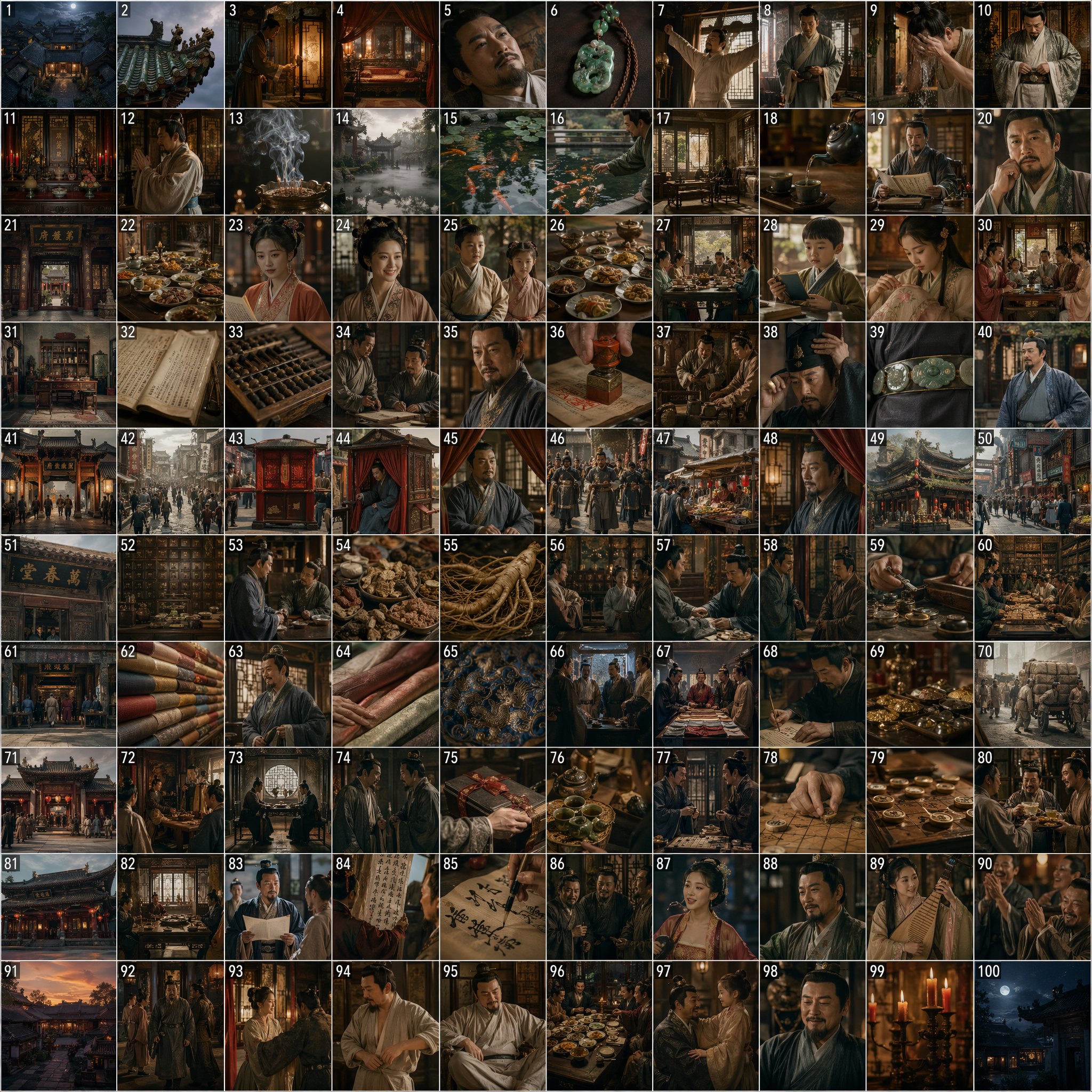 Ximen Qing 100-Panel Storyboard
