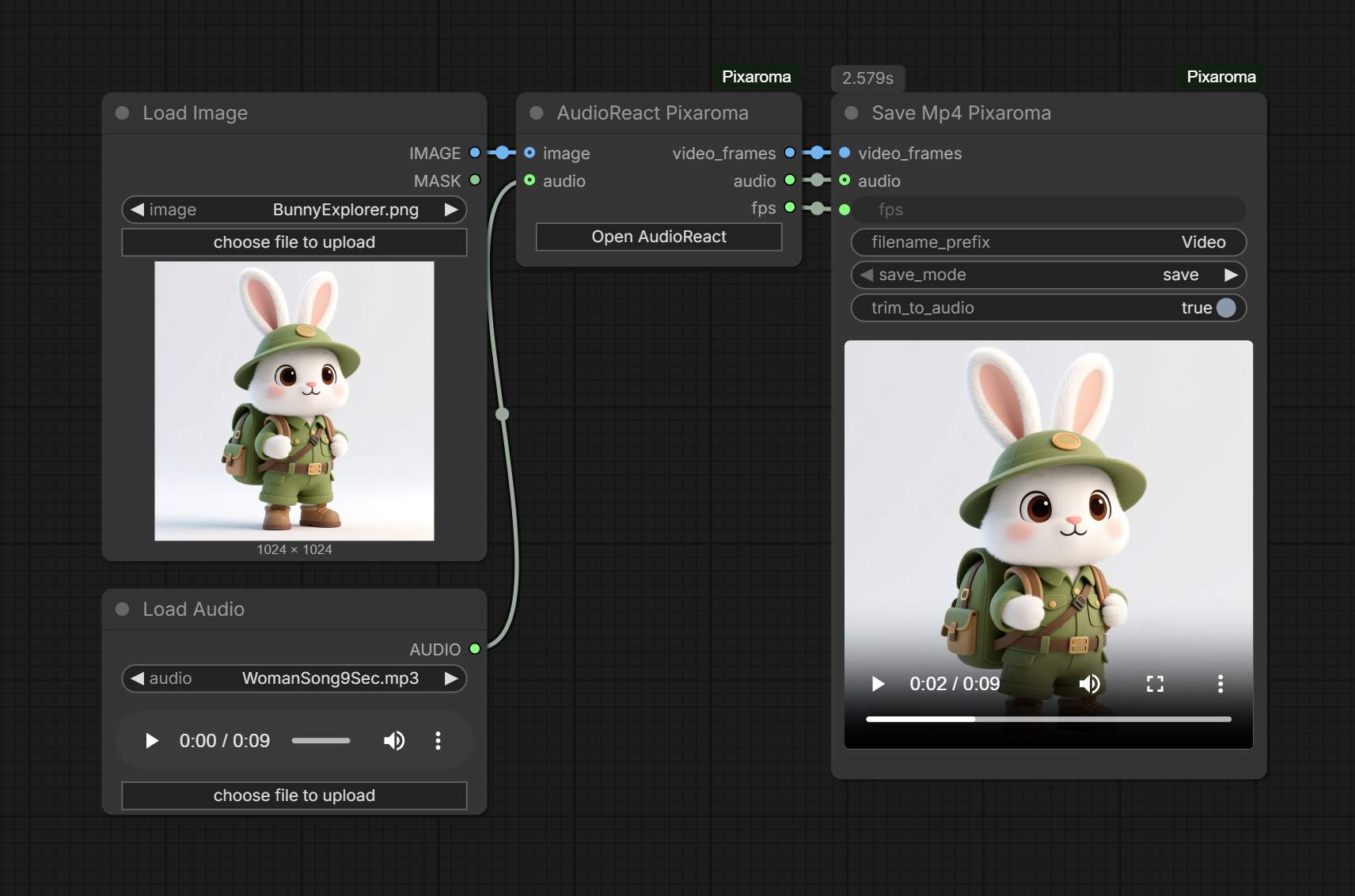 AudioReact Node