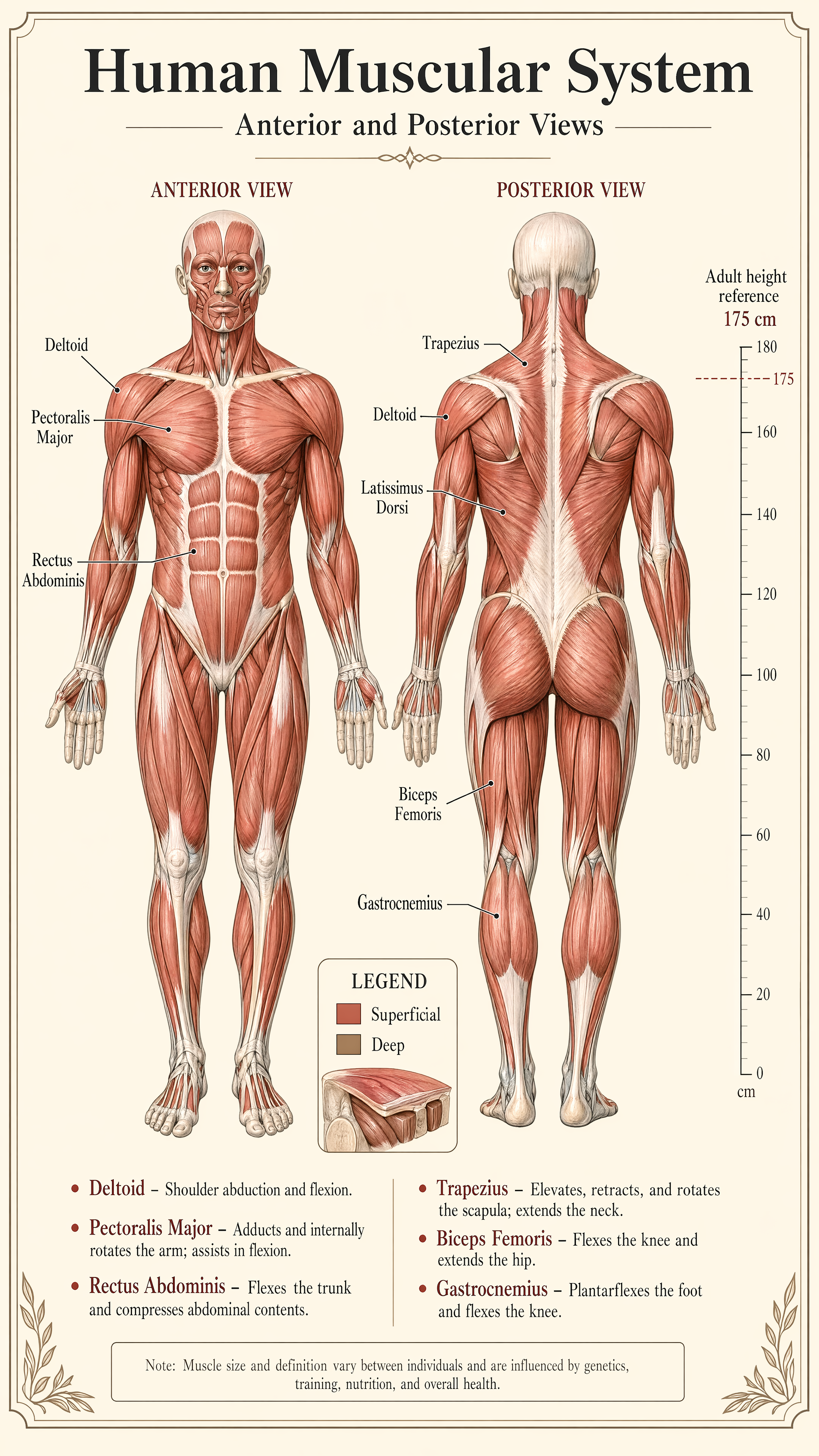 Human Muscular System Poster