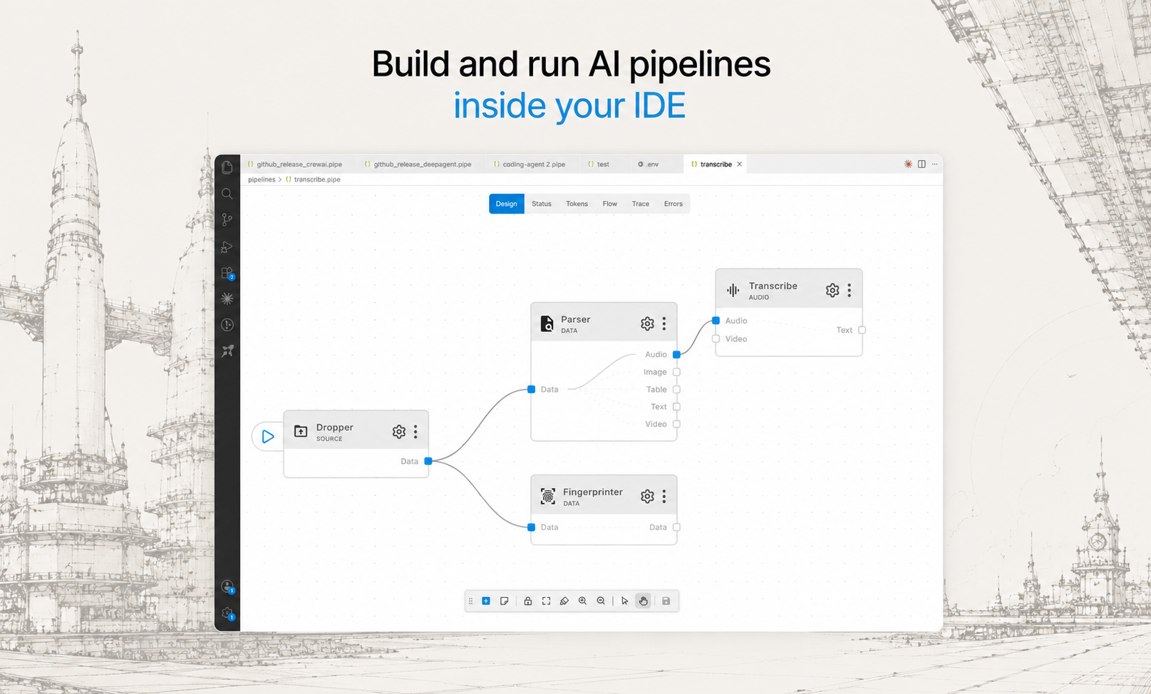 Build and run AI pipelines inside your IDE