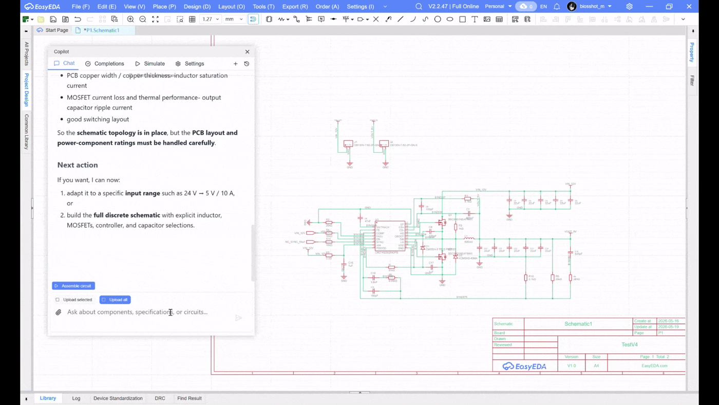 Circuit completion example 1