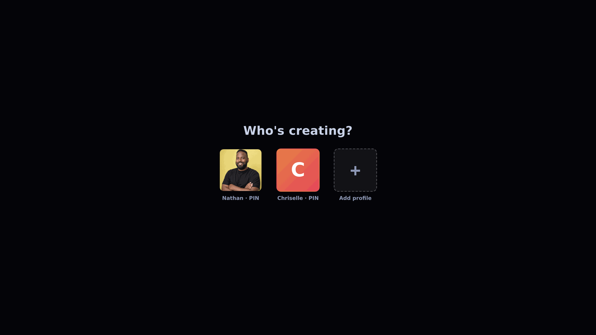 Profile picker for separate local workspaces