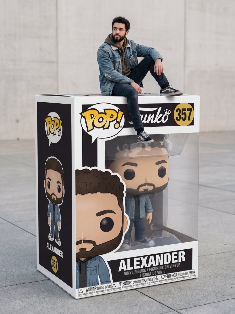 巨型Funko Pop版自己与Nano Banana Pro