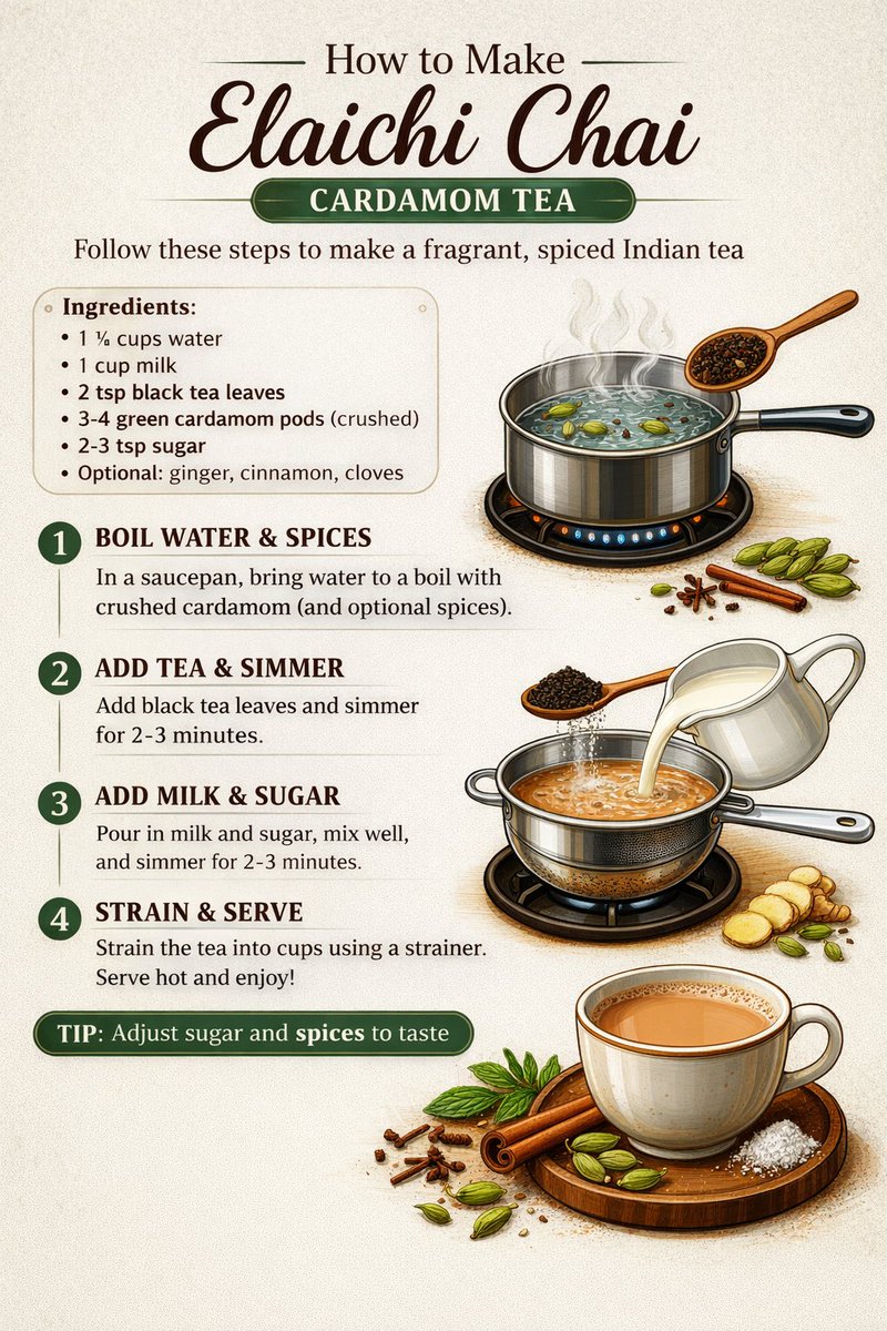 如何制作肉豆蔻奶茶信息图