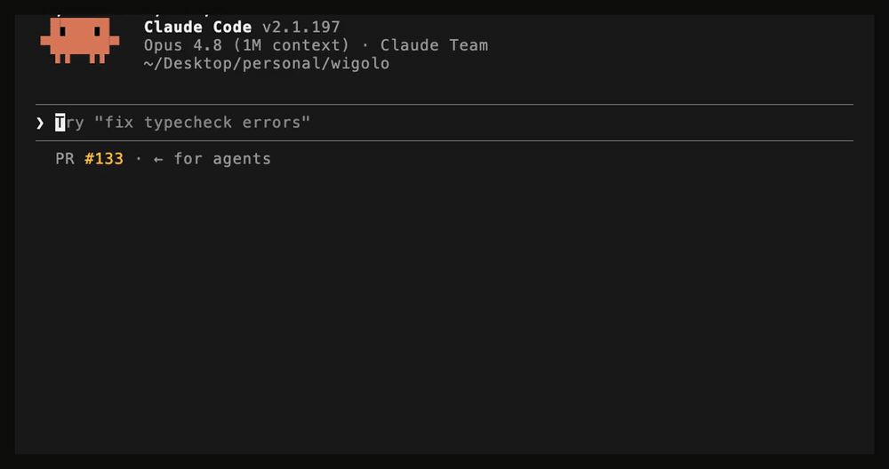 wigolo demo — Claude Code answering a live web question through wigolo, no API keys