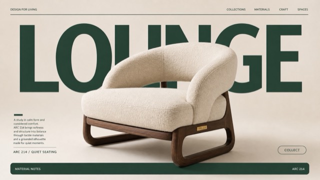 Quiet Luxury Furniture Nameplate Poster Style preview