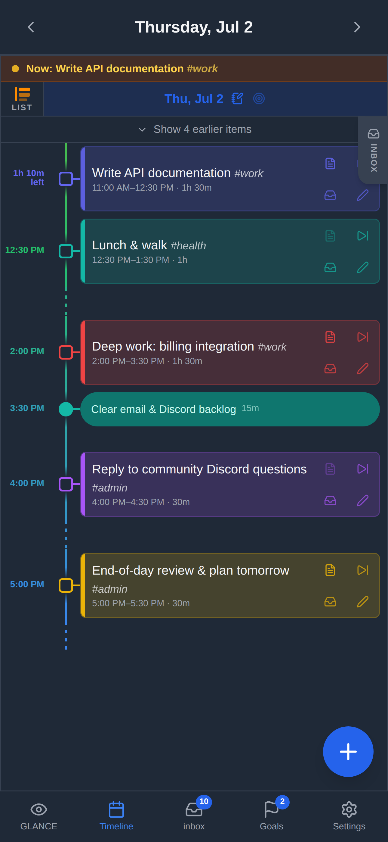 Android App Timeline (List)