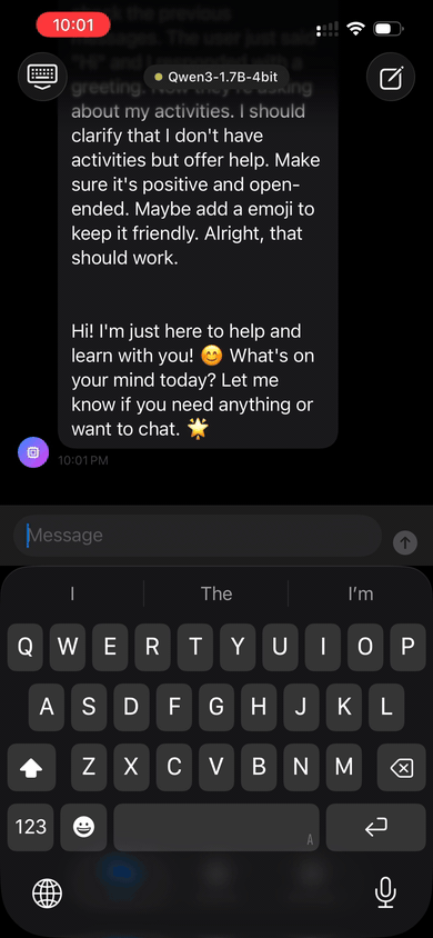 SwiftBuddy iOS demo