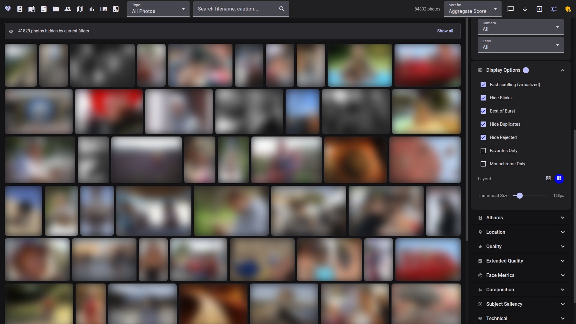 Filter sidebar