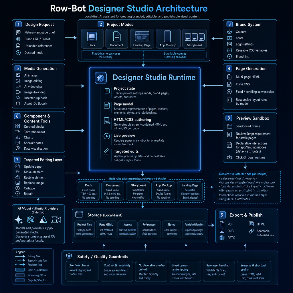 Row-Bot Designer Studio architecture