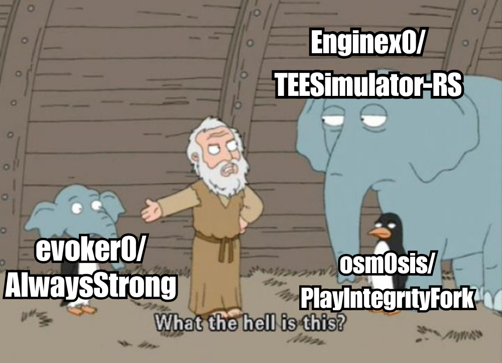 AlwaysStrong stands on the shoulders of TEESimulator-RS and PlayIntegrityFork